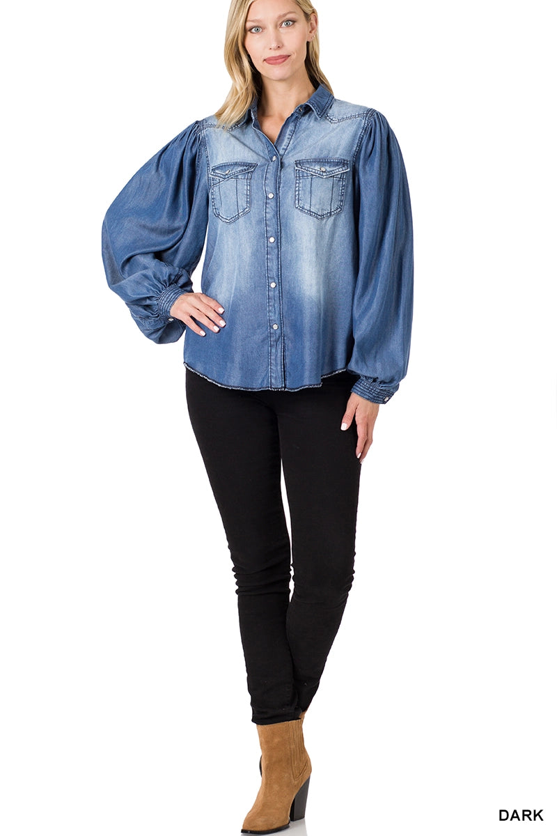 Balloon Jean Shirt.