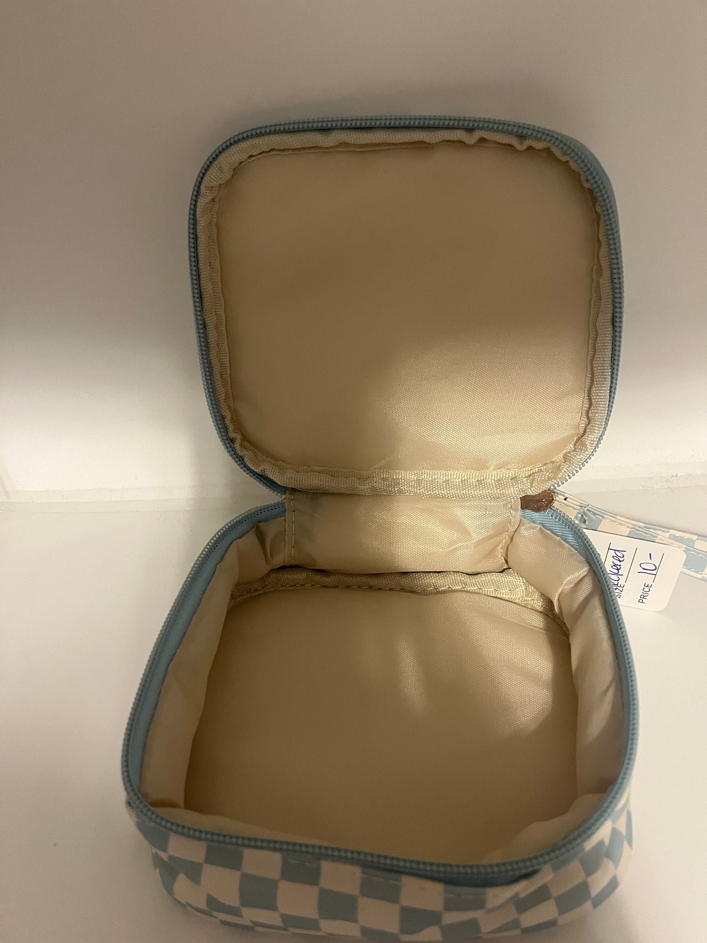 Checkered Cosmetic Bag