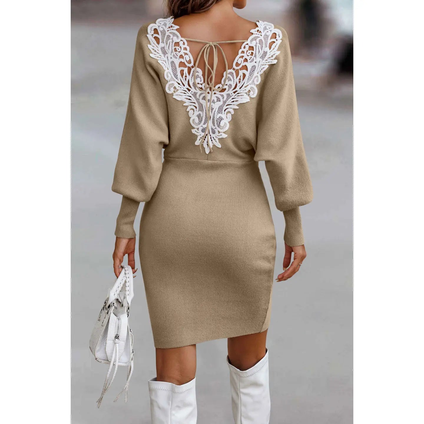 Ms Lace Sweater Dress