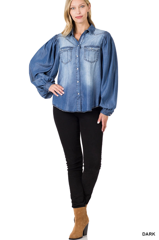 Balloon Jean Shirt.