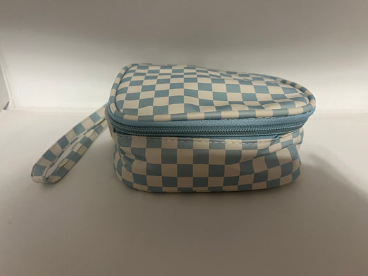 Checkered Cosmetic Bag
